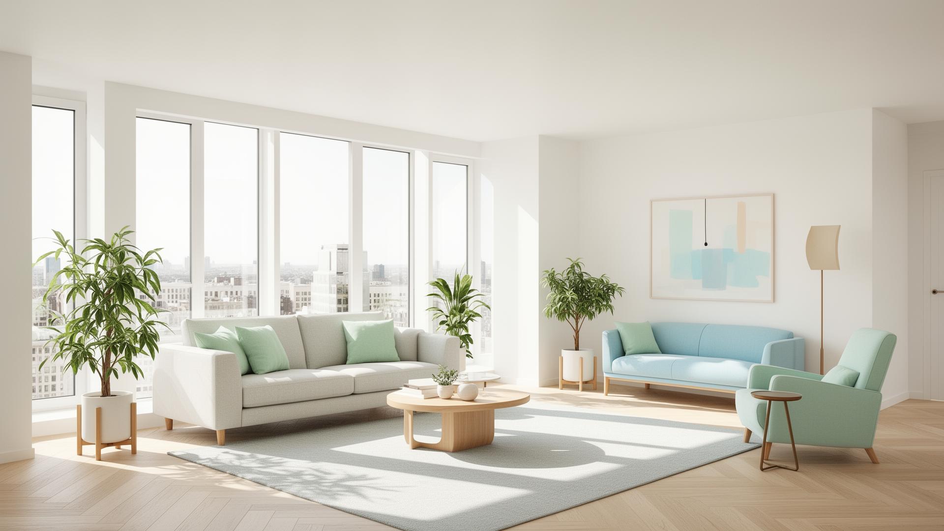 Bright, modern apartment interior leased through Padspin